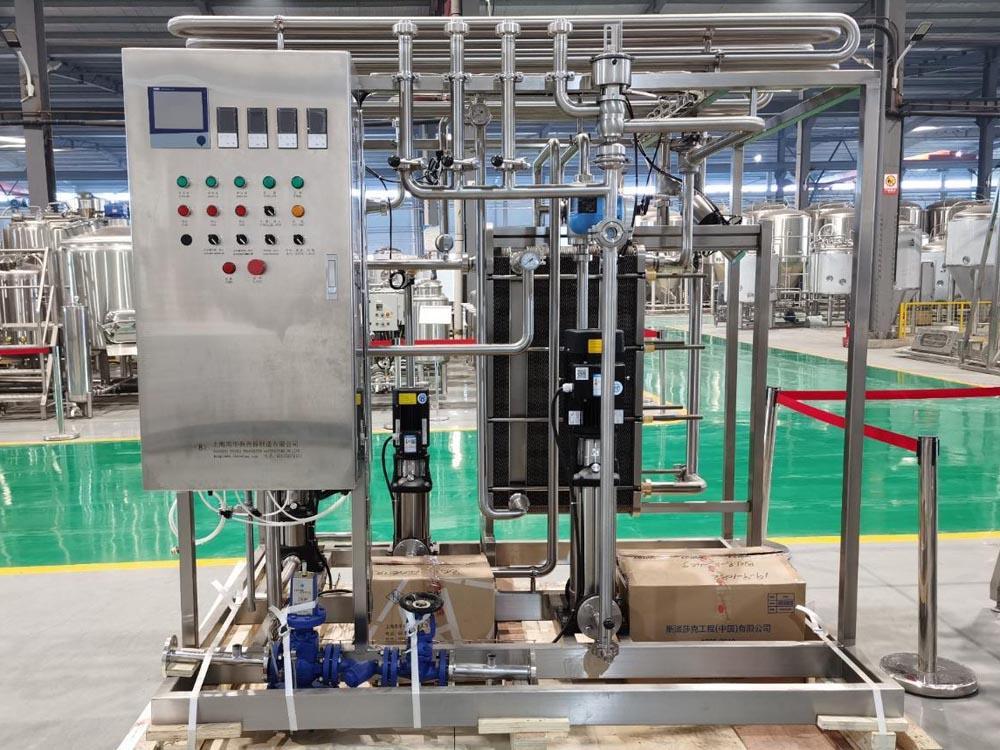 Flash Pasteurizer in a Brewery | TianTai® 2-150HL brewery equipment for ...